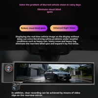 Caméra de tableau de bord 4K triple objectif avec écran IPS, enregistrement en boucle, WiFi, caméra de recul, ADAS, vision nocturne, vidéo de voiture noire, garantie 1 an