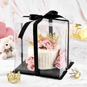 กล่องเค้กใสทรงกลมใสสูงหลากสีสำหรับเค้กวันเกิดกล่องใสสำหรับวันเกิดวันเกิดวันเกิดวันเกิดวันเกิดวันคริสต์มาสงานแต่งงานวันเกิด - Product Image 4