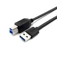 Kabel Printer USB 3.0 Tipe A Male ke B Male Kabel Ekstensi dengan Pelindung PVC dan Anyaman 3A Pengisian Cepat Garansi 12 Bulan