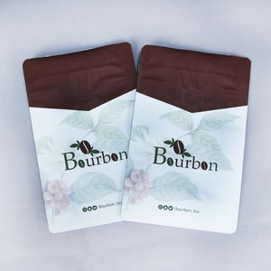 Bolsas de café blancas Bolsa de café <span class=keywords><strong>con</strong></span> cremallera de fondo plano de pie de alta barrera <span class=keywords><strong>con</strong></span> válvula de liberación de aire - Product Image 5