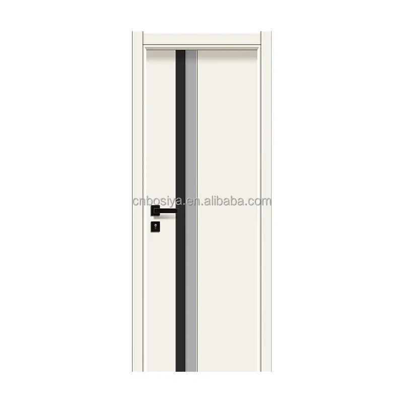 कस्टम उच्च गुणवत्ता वाले आवासीय प्रीहंग दरवाजा मेलामाइन इंजीनियरिंग लकड़ी के दरवाजे ध्वनिरोधी स्लाइडिंग दरवाजा