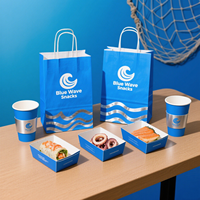 Caja de Embalaje para Papas Fritas con Logotipo Personalizado, Contenedor de Comida Rápida, Caja para Nuggets de Pollo Frito, Papas Fritas, Palomitas de Maíz, Juego de Contenedores de Alimentos