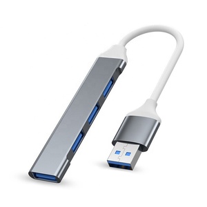 Hub USB de 4 Puertos de Aleación de Aluminio GL con Puertos Duales USB-C y USB 3.0, Divisor de Datos Portátil para Laptop/PC/Tablet, en Stock - Product Image 1