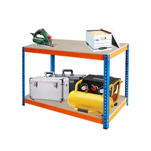 Garaj ayarlanabilir çalışma masası aracı depolama iki raf çok fonksiyonlu tezgah Metal operasyon atölye tezgahı