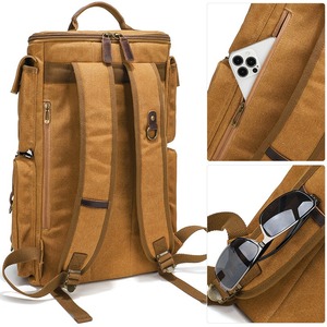 Cross Boarder Canvas Vintage <strong>Backpack</strong> Men's Outdoor Leisure <strong>Backpack</strong> Waterproof Large Capacity Travel Bag Computer <strong>Backpack</strong> - Product Image 3