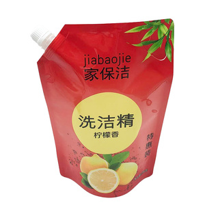 Bolsa con Boquilla Personalizada de 500ml-1L, Impresa en Huecograbado, a Prueba de Fugas, Resistente a la Corrosión, Portátil, para Líquido Lavavajillas - Product Image 1