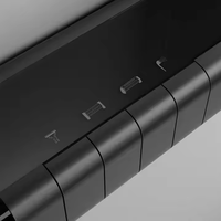 Panel de Ducha Termostático Color Gris Acero, Sistema de Ducha Multifunción con Pantalla Digital de Temperatura para Baño