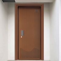 Porte d'entrée principale de villa personnalisée en laiton couleur bronze en acier inoxydable porte d'entrée de sécurité en cuivre de luxe