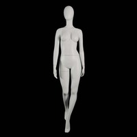 Mannequin Femme Corps Entier Blanc avec Caractéristiques Faciales Réalistes, Bras Amovibles, Support en Fibre de Verre Durable, Pose Debout, pour Vêtements et Chaussures