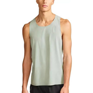 <span class=keywords><strong>Camiseta</strong></span> Deportiva de <span class=keywords><strong>Tirantes</strong></span> para <span class=keywords><strong>Hombre</strong></span>, 86% Nailon, 14% Elastano, Sin Costuras, Secado Rápido, Personalizable con Impresión, <span class=keywords><strong>Transpirable</strong></span>, para Maratón, Gimnasio y Carreras - Product Image 3