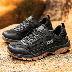 Chaussures pour hommes en cuir de vache, imperméables, antidérapantes, nouveau style 2025, taille extra large, chaussures de randonnée décontractées, chaussures de course, chaussures de sport - Product Image 3