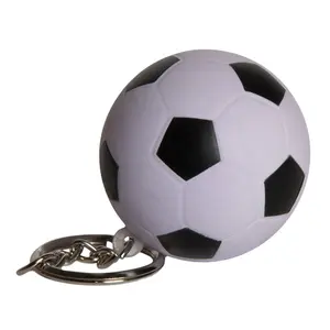 KawaIi קידום מכירות אנטי כדור מתח מפתח שרשרת כדורגל בצורת Keyring PU StrAnti מתח