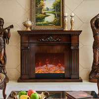 Cheminée électrique d'intérieur de style français 1,2/1,5/1,8 m en marbre, autoportante, avec flamme simulée, chauffage et meuble décoratif pour salon