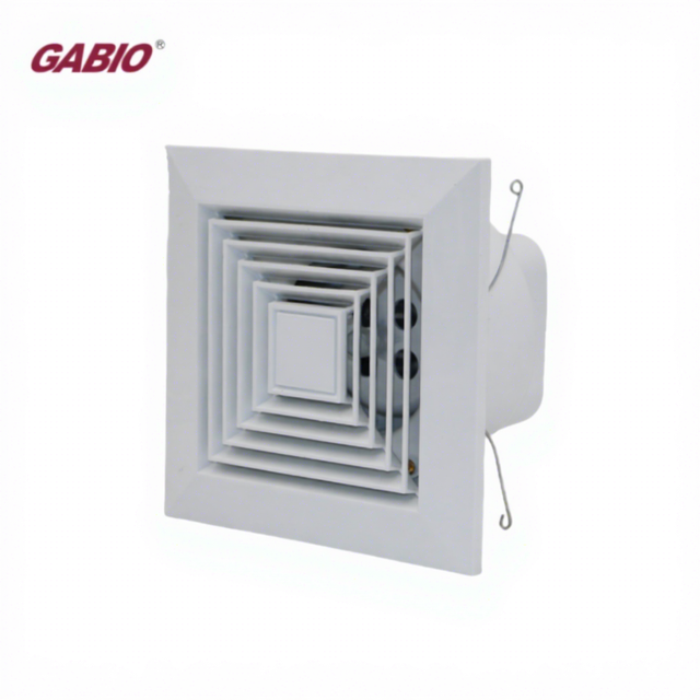 6" Electric Bathroom Office Home Waterproof Plastic Ceiling Mounted Duct Ventilation Exhaust Fan with 100% Copper Motor