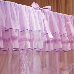 มุ้งกันยุงแบบหนา 3 ประตู ทรงสี่เหลี่ยม ผ้าลูกไม้หรูหรา ขายส่ง - Product Image 4