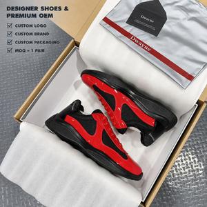 Zapatillas de Diseñador de Lujo 2026 para Hombre y Mujer, Zapatillas Deportivas de Piel Sintética de Alta Calidad, Color Rojo y Negro, Estilo Casual Deportivo, Nuevas - Product Image 1