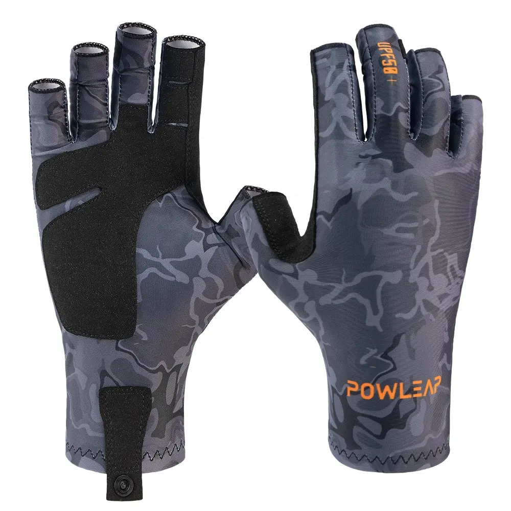 Sıcak satış en iyi 10 kaliteli dayanıklı yarım parmak balıkçılık eldiven Unisex Anti-UV ter emme güneş korumalı eldiven