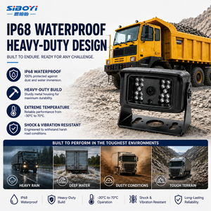 מצלמת מחפר IP68 1080P AHD 110 זווית רחבה עם ראיית לילה אינפרא אדום, מצלמת רוורס/גיבוי לציוד בנייה כבד וכרייה - Product Image 3