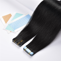 Extensions de cheveux Remy à trame simple de qualité supérieure, super double drawn, en cheveux humains européens, avec bandes adhésives, personnalisables avec votre logo
