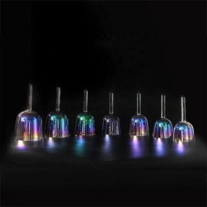 Cuencos de cristal de cuarzo transparente hechos a mano para lluvia de montaña, juego de tono perfecto de 440/432Hz para música ligera cósmica, <span class=keywords><strong>alquimia</strong></span>, curación, producto antiguo - Product Image 2