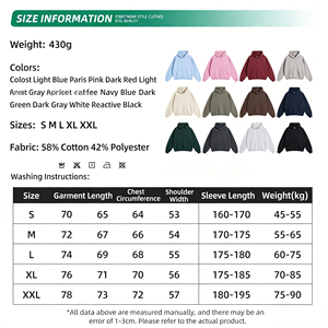 Oversized 430Gsm <b>Hoodie</b> Drop Shoulder French Terry Unisex Heavyweight Hip Hop Blank Streetwear Print Custom Logo Hoodies for <b>Men</b> - Product Image 6