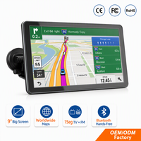 Navigateur GPS Windows CE 9 pouces, écran tactile TV numérique 1Seg, cartes mondiales, Bluetooth, émetteur FM, lecteur multimédia OEM