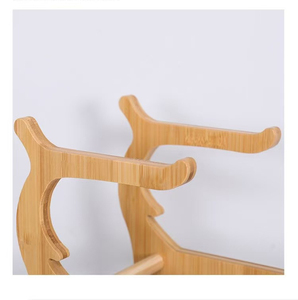 Corbeille à fruits multi-niveaux avec support en <span class=keywords><strong>bambou</strong></span> naturel, plateau à bonbons en plastique et cadre en bois, plateau de service en <span class=keywords><strong>bambou</strong></span> pour comptoir de cuisine - Product Image 5