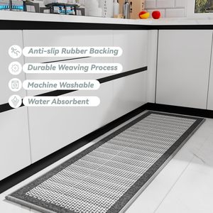 Custom Wholesale Modern Eco-friendly Thick PVC Cushioned Washable Waterproof Anti-Slip Kitchen Rugs & <b>Mats</b> - Product Image 2