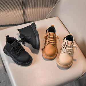 Bottes Martin pour enfants automne-hiver 2025, nouvelles, décontractées, semelle souple, mi-longues, semelle en caoutchouc, imperméables, pour filles et garçons, petites tailles - Product Image 4