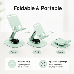 OEM 2026 Metal Portable Foldable <strong>Tablet</strong> <strong>Stand</strong> 720-Degree Rotating Phone Dashboard Holder for iPad Mobile Phone Holder Wholesale - Product Image 3