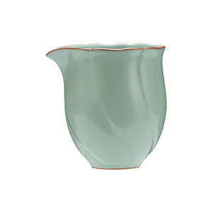 Ru Porcelain Fair Cup Sunflower Shape Crackle Glaze Handmade Ceramic <b>Tea</b> Serving Vessel For Kung Fu <b>Tea</b> <b>Set</b> - Product Image 5