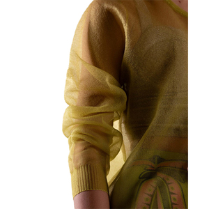 Maglione da donna <span class=keywords><strong>in</strong></span> <span class=keywords><strong>Tulle</strong></span> <span class=keywords><strong>in</strong></span> pizzo a tinta unita <span class=keywords><strong>in</strong></span> viscosa <span class=keywords><strong>in</strong></span> <span class=keywords><strong>maglia</strong></span> di poliammide Sexy Sexy all'ingrosso - Product Image 4