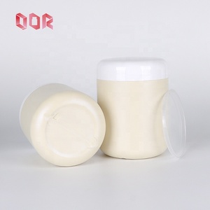 800ml HDPE Peraly Beige Protein Powder Jar Contenedor de crema Tarro de plástico con tapa blanca Cuidado corporal Crema corporal Botella cosmética - Product Image 6