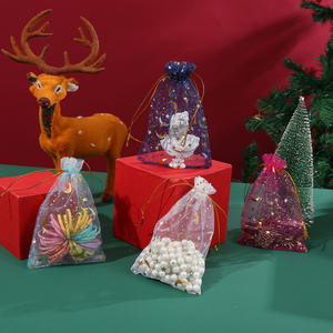 Moon Star Organza Bijoux Bonbons Sacs <span class=keywords><strong>Pochette</strong></span> de Couleur Aléatoire Cadeau Sac à Cordon pour la Fête de Noël Faveurs <span class=keywords><strong>Mariage</strong></span> Saint Valentin - Product Image 4