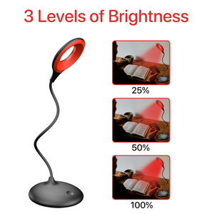 620 sana ~ 630/660/670nm luce rossa per la cura degli occhi 3 livelli di luminosità <span class=keywords><strong>a</strong></span> batteria/<span class=keywords><strong>lampada</strong></span> da tavolo per studio e lavoro di lettura - Product Image 5