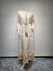 Robe Abaya Musulmane Brodé en Chiffon Naturel <span class=keywords><strong>Sexy</strong></span> pour Femme, Style Moyen-Orient Transfrontalier, Idéale pour Dubaï et l'Arabie Saoudite - Product Image 6
