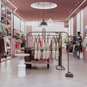Diseño de Tienda de Ropa Moderna para Mujeres |   Interior de Boutique de Lujo Rosa |   Muebles Personalizados para Minoristas |   Diseño de Interiores para Tiendas de Moda - Product Image 2