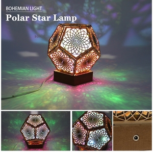 Lampadaire étoile polaire coloré 3D ciel étoilé Projection creux veilleuse bohème lampe pour la maison jardin cadeau décoratif - Product Image 3