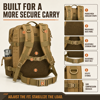 Sac à dos tactique robuste à prix abordable, personnalisable avec logo, pour la chasse en extérieur, style décontracté, durable, en stock