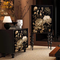 Armoires de rangement en bois modernes noires pour salon et chambre à coucher, console simple, petite table d'appoint, livraison directe DDP