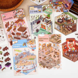 Pegatinas de escena para mejorar la capacidad práctica de los niños, pegatinas 3D, pegatinas de escena tridimensionales - Product Image 1