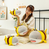 Coussin en peluche amusant Requin Abeille, plusieurs tailles, jouet en peluche Requin en tenue d'abeille, vente en gros, décoration d'intérieur, cadeau