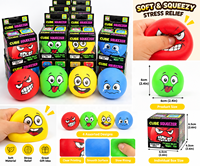 Jouet Squishy Personnalisé Visage Emoji, Doux, à Rebond Lent, Anti-Stress, Balle Sensorielle à Presser, OEM ODM, Vente en Gros, Cadeau, Non destiné aux enfants