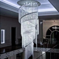 JYLIGHTING Lustre de Plafond LED Moderne de Luxe en Cristal pour Hôtel, Villa, Escalier, Projet Personnalisé Décoratif