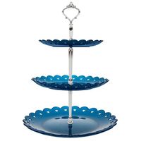 Présentoir à desserts en plastique à trois niveaux de style européen avec design rotatif, épaissi et robuste, pour KTV, mariage, plateau à bonbons
