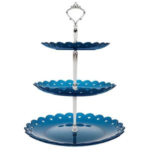 European Style Three-layer Plastic Dessert Stand with Rotary Design Thickened Load-Bearing for KTV Wedding Candy Tray - Product Image 6