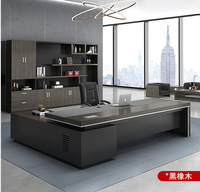 Fourniture d'usine Mobilier de bureau Grand bureau exécutif Patron Bureau Gestionnaire Table l Forme Personnalisé