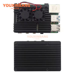 Custodia in Metallo per Raspberry <span class=keywords><strong>Pi</strong></span> 4a Generazione, Scatola in Lega di Alluminio per Raspberry <span class=keywords><strong>Pi</strong></span> 4B+, Custodia di Raffreddamento 4B, Accessori - Product Image 4