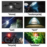Feu de signalisation stroboscopique pour moto, mini lampe LED anti-collision, pour drone, voiture, vélo, avertissement lumineux, 7 couleurs, étanche
