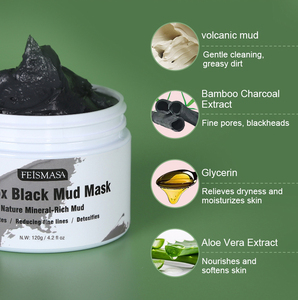 Bianco nero bottiglia vitamina C pulizia profonda Avocado Bentonite <span class=keywords><strong>caolino</strong></span> fango polvere curcuma argilla <span class=keywords><strong>viso</strong></span> <span class=keywords><strong>maschera</strong></span> - Product Image 3